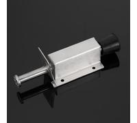 Vidonergy Butée de porte en acier inoxydable à pied avec caoutchouc pour utilisation manuelle Argenté/noir