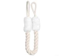 Vidonergy Butée de porte en corde pour la sécurité de la maison - Coton polyester doux anti-collision Support de porte aux doigts pincés, convient aux enfants et aux animaux domestiques, marron (blanc