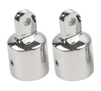 Vidonergy Capuchon d'extrémité pour auvent de bateau pour yacht et kayak - Raccords en acier inoxydable 316 avec vis supérieure - Argenté - 20 à 25 mm - Compatible avec poteaux d'auvent (25 mm)