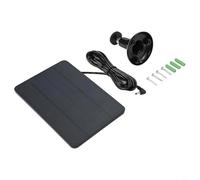 Vidonergy Chargeur de caméra à panneau solaire 4 W avec câble, bloc d'alimentation en silicone monocristallin résistant aux intempéries pour et pour caméras de sécurité solaires Ring (noir)