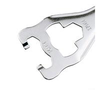 Vidonergy Clé de pédalier en acier pour bol d'essieu, cône de moyeu et serrure de cassette pour enlever la bague - 206 x 53 x 14 mm, 92 g, multifonction pour l'entretien du vélo