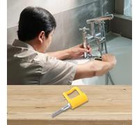 Vidonergy Clé de valve d'angle pour espaces restreints - Outil de plomberie compact 20 mm/25 mm avec noyau en acier à haute teneur en carbone et boîtier en plastique, compatible avec la norme (A)