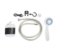 Vidonergy Douche de camping rechargeable avec batterie de 2200 mAh, douche extérieure portable de 2 L/min pour la plage, la randonnée, la pêche, le bain du chien et l'arrosage des plantes, compatible