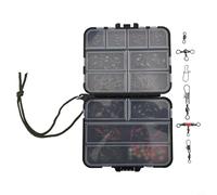 Vidonergy Ensemble d'outils de pêche, 140 pièces avec émerillons, émerillons, perles centrales et accessoires pour pêcheurs en eau douce et en eau salée