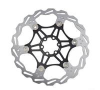 Vidonergy Frein à disque flottant pour montagne et vélo, frein de 160 mm en acier inoxydable avec support de moyeu à 6 trous, compatible avec le cyclisme tout-terrain et long courrier (noir 180)