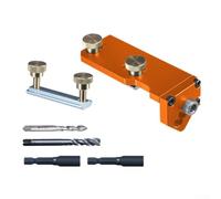 Vidonergy Guide de perçage profilé en aluminium pour tarauder et positionner | Outil de profondeur d'arrêt réglable compatible avec les extrusions de type 20, 30, 40 | Gabarit de perçage en métal pour