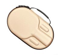 Vidonergy Housse de rangement rigide en EVA pour raquette de tennis de table avec grande capacité pour 2 raquettes et 4 balles, compatible avec accessoires de ping-pong (jaune)