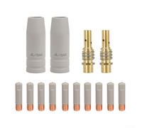 Vidonergy Kit de buse de torche de soudage isolée compatible avec 15AK, 14 pièces, ouvertures de 0,8 mm, 1,0 mm, 1,2 mm, pour soudage MIG sans gaz, travail industriel des métaux (1,0 mm)