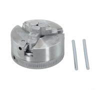 Vidonergy Kit de mandrin de tour manuel à 3 mâchoires avec accessoires d'outils, mandrin auto-centrant en alliage de zinc pour tour de travail du bois, plage de serrage de 12 à 65 mm, modèle Z011