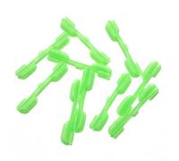 Vidonergy Lot de 10 clips lumineux fluorescents phosphorescents pour pêche de nuit - Clips lumineux ABS compatibles avec la plupart des cannes à pêche (taille M)