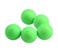 Vidonergy Lot de 10 flotteurs de pêche ronds en mousse de 15 mm avec guide pour anneau - Indicateurs de frappe jaune/rouge/vert vif pour pêche en bateau, rocher, plage et lac (type B vert)
