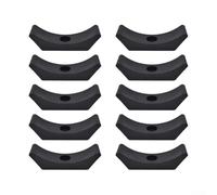Vidonergy Lot de 10 supports d'haltères en caoutchouc pour salle de sport à domicile et clubs de fitness, avec plusieurs ouvertures de vis, noir, 146 mm/140 mm (B)
