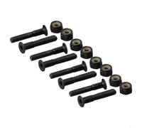 Vidonergy Lot de 16 vis et écrous de rechange pour skateboard à quatre roues et longboard (8 vis + 8 écrous), filetage M5, longueur de vis 25/28/30 mm, acier au carbone moyen (noir M5 × 25 mm)