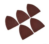 Vidonergy Lot de 25 feuilles abrasives avec patin de ponçage triangulaire pour outil oscillant Grain 60/80/120/180/240, marron et noir, pour ponceuses électriques multi-outils (SKU)