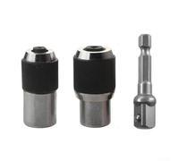 Vidonergy Lot de 3 douilles de robinet avec clé à cliquet et barre d'extension 3/8, acier traité thermiquement, mâchoires réglables pour des tâches de perçage efficaces