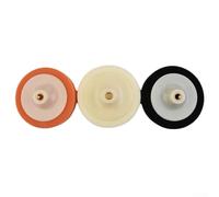 Vidonergy Lot de 3 tampons de polissage en mousse pour polisseuses de voiture - Coupe orange moyenne-lourde, finition noire superfine, tampons de polissage blancs à coupe légère - 15 x 15 x (SKU)