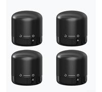 Vidonergy Lot de 4 bouchons de vin noirs réutilisables en ABS anti-poussière pour conserver le vin rouge, compact 3,9 x 4 cm