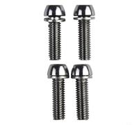 Vidonergy Lot de 4 vis à tige en acier - M5 x 20 mm et M6 x 20 mm pour composants de guidon et de direction, argent/noir/jaune (argent2)