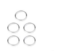 Vidonergy Lot de 5 entretoises de plateau pour vis de pédalier, rondelle en aluminium pour boulon de plateau simple ou double vitesse, 1 mm et 2 mm d'épaisseur, lot de 5 (2 mm)