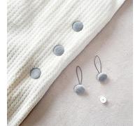 Vidonergy Lot de 8 clips pour drap de lit - Boucles antidérapantes pour housse de couette, support sans aiguille avec crochet - 2 x 2 cm - Compatible avec draps-housses - Bleu (gris)