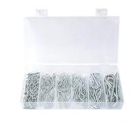 Vidonergy Lot de 85 broches galvanisées type R - Assortiment de tailles - Avec boîte de rangement