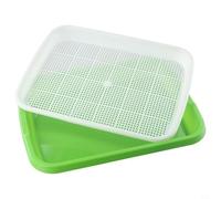 Vidonergy Microgreens Plateau et bac de germination pour germination, système de culture à 2 couches avec maille blanche, boîte en plastique, 33 cm x 26 cm x 5 cm, réutilisable pour