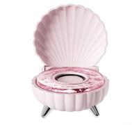 Vidonergy Mini haut-parleur avec lumières d'ambiance colorées, lecteur de musique MP3 sans fil, pour barre de son stéréo TWS pour la maison, les fêtes et l'extérieur, blanc (rose)