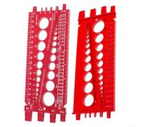 Vidonergy Outil de mesure pour filetage d'écrous et de forets | Métrique et impérial pour vis, boulons, fixations | Gamme 3 mm-22 mm et #4-1 » | Règle en plastique pour atelier, automobile, usage