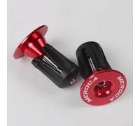 Vidonergy Paire d'extrémités de guidon en alliage d'aluminium, 22 à 24 mm de diamètre pour route et montagne pour guidon de vélo (noir/rouge/vert/violet/or) (rouge)
