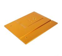 Vidonergy Plaque d'insertion de table de toupie en aluminium pour tables de toupie T60 - 240 x 200 x 6 mm - Panneau jaune anodisé avec échelle transparente gravée CNC, résistant à l'usure et (SKU)