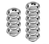 Vidonergy Plateau magnétique de 7,6 cm pour petites pièces, support de pièces en acier inoxydable de 7,6 cm avec magnétisme robuste et base stable revêtue de caoutchouc pour la maison, le garage