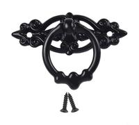 Vidonergy Poignée de tiroir vintage en alliage de zinc antique pour armoires de cuisine, portes de commode, bibliothèques et plus encore, bronze vert (noir)