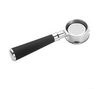 Vidonergy Portafilter sans fond à 3 oreilles avec panier filtrant et poignée ergonomique pour Barsetto 2S/V1, M5300S, EM7200 et KF5700 Noir 58 mm