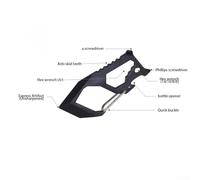 Vidonergy Porte-clés multifonction avec décapsuleur, mousqueton et fonctions multi-outils pour l'extérieur, le camping, la randonnée, utilisation - Poche légère en alliage d'aluminium