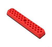 Vidonergy Porte-embouts hexagonaux pour embouts de tournevis 1/4" - Organisateur 43 trous avec base magnétique, polypropylène très résistant, compact 180 x 20 x 31 (rouge)
