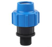 Vidonergy Raccord à vis en polypropylène pour tuyau d'eau potable - Adaptateur mâle pour système d'irrigation goutte à goutte de jardin, raccords de système de tuyauterie, pression de 16 bar (20 mm x