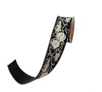 Vidonergy Ruban de Noël festif en velours | 10 cm de large x 9 m avec lettrage doré pailleté | Pour nœuds de sapin de Noël | Ruban Merry Christmas (noir)