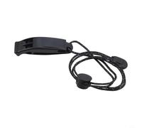 Vidonergy Sifflet de plongée double fréquence pour sports nautiques, matériau PP avec cordon et boucle pivotante, noir, orange, vert (noir)