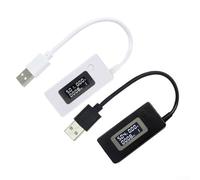 Vidonergy USB Testeur de courant Voltmètre Détecteur avec écran LCD pour la capacité d'alimentation mobile, affichage de la tension et du courant, détection mAh et données (Noir)