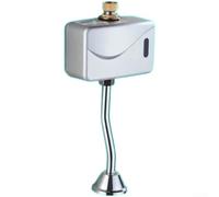 Vidonergy Vanne de chasse automatique murale pour urinoir - Corps en cuivre - Capteur infrarouge - Double chasse d'eau - Fonctionnement sans contact - Argent (B Up)