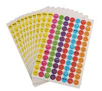 VIDOO 10 Feuilles Sourire Visage Mixte Couleur Autocollants Enseignant D'École Enfants Cadeau Étudiants Récompenses Bien Fait Décor Autocollant