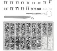 VIDOO 1200PCS Acier Inoxydable Argent Jeu de Tournevis Multifonctionnels 4-en-1 pour Toutes vos Micro-Réparations