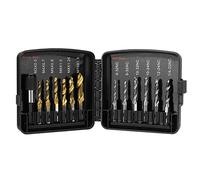 VIDOO 13Pcs M3-M10 Tarauds Métriques Queue Hexagonale Forets Composés Outils à Main avec Tige-B