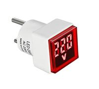 VIDOO 1PC Voltmètre Ampèremètre Numérique Testeur Courant Tension Moniteur Indicateur Électrique Maison-Rouge