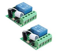 VIDOO 2Pcs Récepteur Commutateur Télécommande RF Sans Fil Relais 1CH 433MHz DC12V 10A