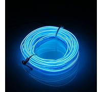 VIDOO 3MFlexible EL Wire Neon Glow Light Rope Strip 12V pour la fête des Fêtes-Bleu