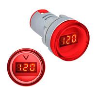 VIDOO 3pcs Indicateur Tension AC 60-500V Rouge 22MM AD16-22DSV Mini Voltmètre Numérique LED Lampe Témoin 110V 220V