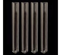 VIDOO 4Pcs Borosilicate Tube en Verre Longueur 150Mm Diamètre 20Mm Tube À Essai Verrerie Tube À Haute Température