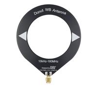 VIDOO Antenne Large Bande 10kHz-180MHz SMA Mâle Omnidirectionnelle Ondes Courtes Moyennes pour Talkie-walkie SDR-Noir