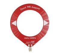 VIDOO Antenne Large Bande 10kHz-180MHz SMA Mâle Omnidirectionnelle Ondes Courtes Moyennes pour Talkie-walkie SDR-Rouge